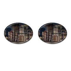 Architecture City Home Window Cufflinks (oval) by Nexatart