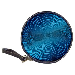 Blue Background Brush Particles Wave Classic 20-cd Wallets by Nexatart