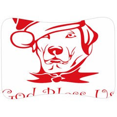 Dog Santa Hat Winter Christmas Velour Seat Head Rest Cushion by Sapixe