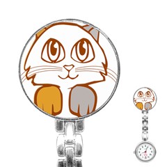 Animal Cat Feline Kitten Pet Stainless Steel Nurses Watch by Sapixe
