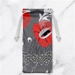Red poppy flowers on gray background  Jewelry Bags Back