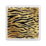 Golden vector embossed golden black zebra stripes Memory Card Reader (Square)  Front