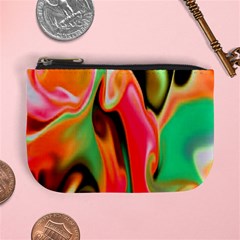 Catch The Waves Smoky Red Orange Haze  Mini Coin Purses by flipstylezfashionsLLC