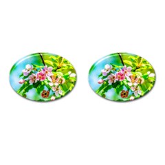Crab Apple Flowers Cufflinks (oval) by FunnyCow