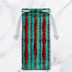 Bluegreen Background Red And Orange Seamless Design Created By Flipstylez Designs Jewelry Bags by flipstylezfashionsLLC