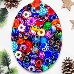 Colorful Beads Ornament (oval) by FunnyCow