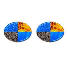 The Fifth Inside Vertical Pattern Cufflinks (oval) by FunnyCow