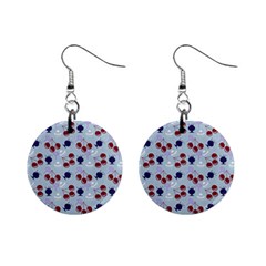 Sky Cherry Mini Button Earrings by snowwhitegirl