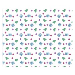 White Milk Hearts Double Sided Flano Blanket (small)  by snowwhitegirl