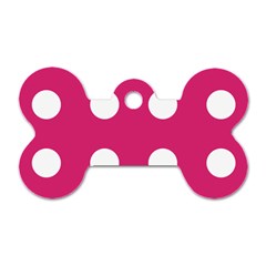 Pink Dot Dog Tag Bone (two Sides) by snowwhitegirl