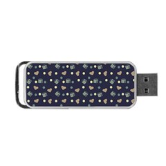 Blue Milk Hearts Portable Usb Flash (two Sides) by snowwhitegirl