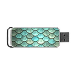 Aqua Mermaid Scale Portable Usb Flash (one Side) by snowwhitegirl