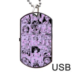 Lilac Yearbook 1 Dog Tag Usb Flash (two Sides) by snowwhitegirl