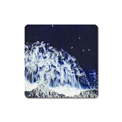 Blue Waves Sea Square Magnet by snowwhitegirl