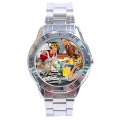 Retro Baking Stainless Steel Analogue Watch by vintage2030