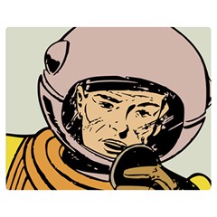 Astronaut Retro Double Sided Flano Blanket (medium)  by vintage2030