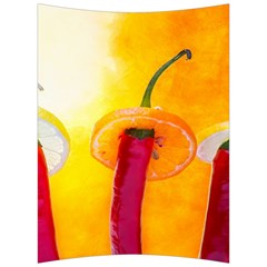 Three Red Chili Peppers Back Support Cushion by FunnyCow