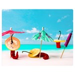 Red Chili Peppers On The Beach Double Sided Flano Blanket (Medium)  60 x50  Blanket Front