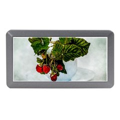 Red Raspberries In A Teacup Memory Card Reader (mini) by FunnyCow