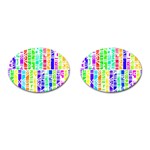 Colorful stripes                                           Cufflinks (Oval) Front(Pair)