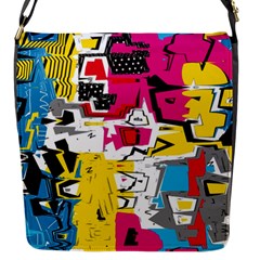 Distorted Shapes                                            Flap Closure Messenger Bag (s) by LalyLauraFLM