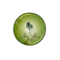 Wonderful Butterlies , Green Colors Hat Clip Ball Marker (10 Pack) by FantasyWorld7