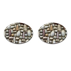 The Stones Facade Wall Building Cufflinks (oval) by Sapixe