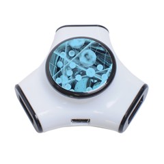 Atomic Blue 3-port Usb Hub by WILLBIRDWELL