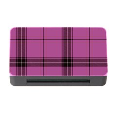 Violet Plaid Memory Card Reader With Cf by snowwhitegirl