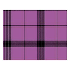 Lilac Plaid Double Sided Flano Blanket (large)  by snowwhitegirl