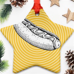 Pop Art Hot Dog Ornament (star) by Valentinaart