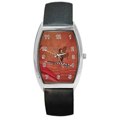 Cute Fairy Dancing On A Piano Barrel Style Metal Watch by FantasyWorld7