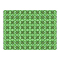 Floral Circles Green Double Sided Flano Blanket (mini)  by BrightVibesDesign