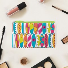 Mini Rainbow Colored Waikiki Surfboards  Cosmetic Bag (xs) by PodArtist