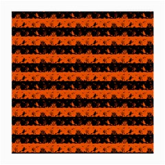 Orange And Black Spooky Halloween Nightmare Stripes Medium Glasses Cloth by PodArtist