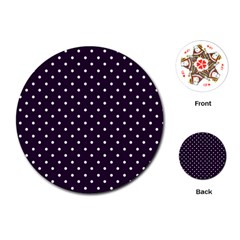 Little  Dots Purple Playing Cards (round) by snowwhitegirl