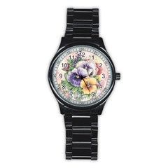 Lowers Pansy Stainless Steel Round Watch by vintage2030