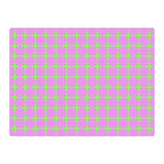 Pastel Mod Pink Green Circles Double Sided Flano Blanket (mini)  by BrightVibesDesign