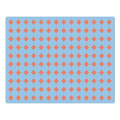 Pastel Mod Blue Orange Circles Double Sided Flano Blanket (large)  by BrightVibesDesign