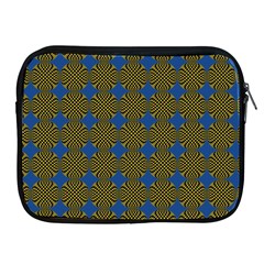 Mod Yellow Blue Circles Pattern Apple Ipad 2/3/4 Zipper Cases by BrightVibesDesign