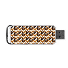 Vintage Camera Chevron Orange Portable Usb Flash (two Sides) by snowwhitegirl