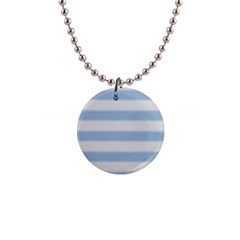 Bold Stripes Soft Blue Button Necklaces by BrightVibesDesign