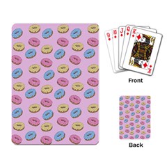 Donuts Pattern Playing Cards Single Design by Valentinaart