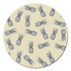 Pineapple Pattern Magnet 5  (round) by Valentinaart
