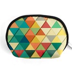 Background Geometric Triangle Accessory Pouch (Medium) Front