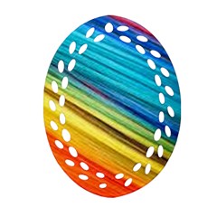 Rainbow Oval Filigree Ornament (two Sides) by NSGLOBALDESIGNS2