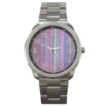 Broken TV Screen Sport Metal Watch Front