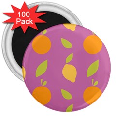 Seamlessly Pattern Fruits Fruit 3  Magnets (100 Pack) by Nexatart