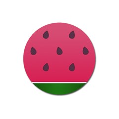 Watermelon Fruit Summer Red Fresh Magnet 3  (round) by Nexatart