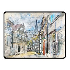 Altstadt Hattingen Ruhr Trail Double Sided Fleece Blanket (small)  by Nexatart